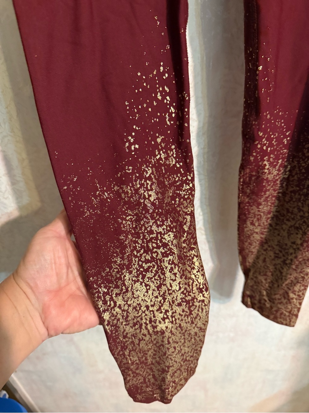Beyond Yoga Alloy High Waist Ombre Legging Red W Gold Speckle Leggings Size S - Picture 2 of 7